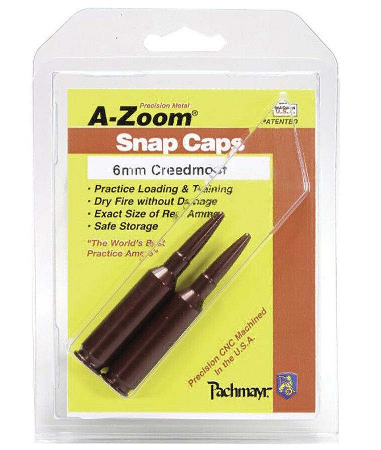 A-Zoom Rifle Metal Snap Caps 6mm Creedmoor Package of 2 - Pachmayr