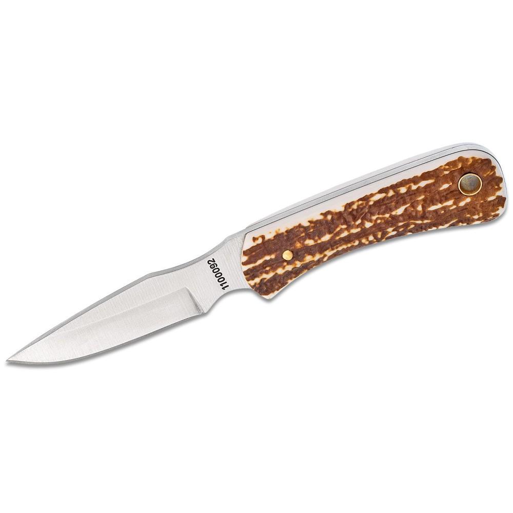 Schrade Uncle Henry 301UH Fixed Knife 3-1/8" Drop Point Blade Brown with L-img-1