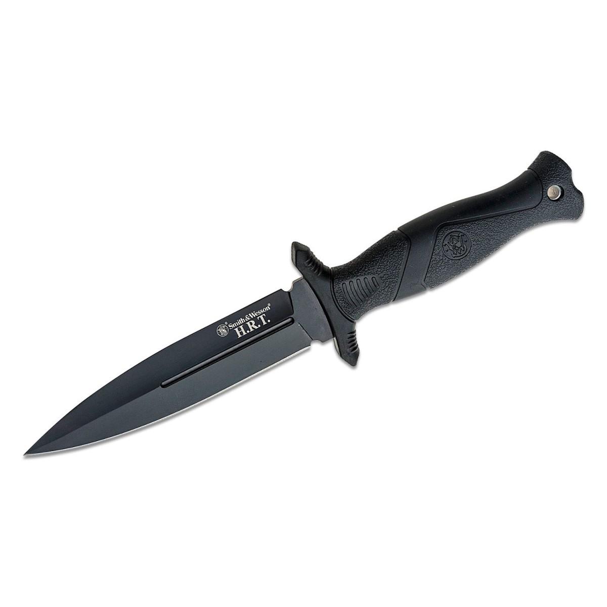 Smith & Wesson HRT Fixed Blade Boot Knife 5 1/2" Black-img-1