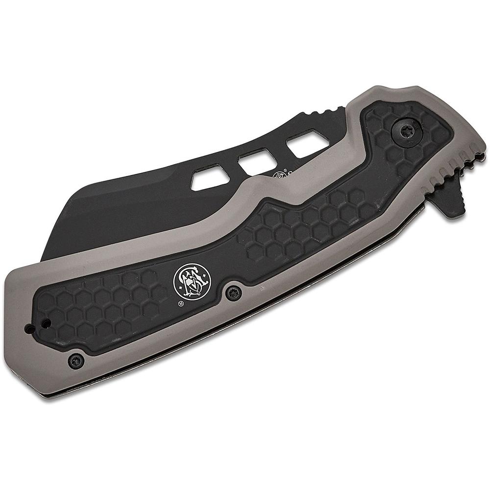 Smith & Wesson Extraction and Evasion Assisted Folding Knife 3-1/2" Cleaver Blade Black