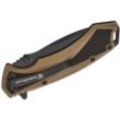 S&W KT Extreme Ops Spring Assisted Drop Point Blk/Tan 3.25'' Blade