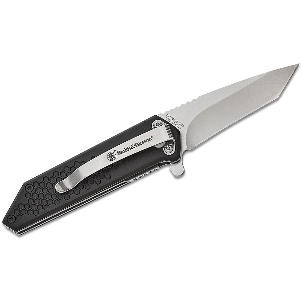 Smith & Wesson Extreme Ops Spring Assist Folding Knife 2-1/2 Tanto Blade Black Box