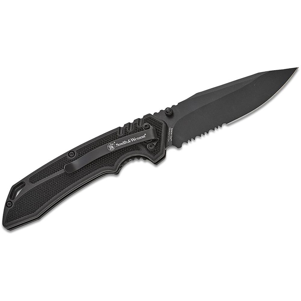 Smith & Wesson Special Ops Folding Knife 3.5 Clip Point Blade Black Box
