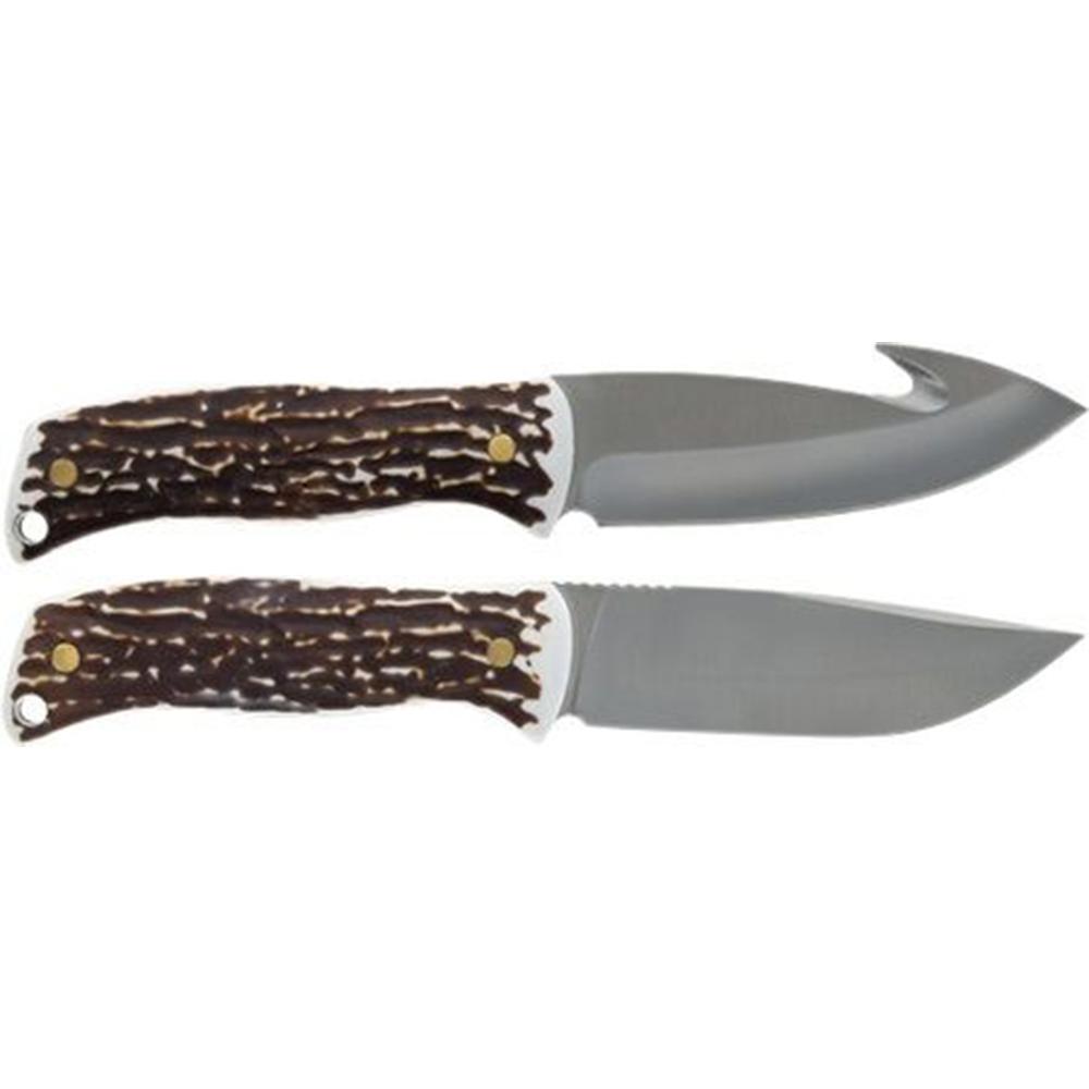 Battenfeld Knives Uncle Henry Fixed Blade Knife Combo 4-1/5" Drop Point and Gut Hook Blades