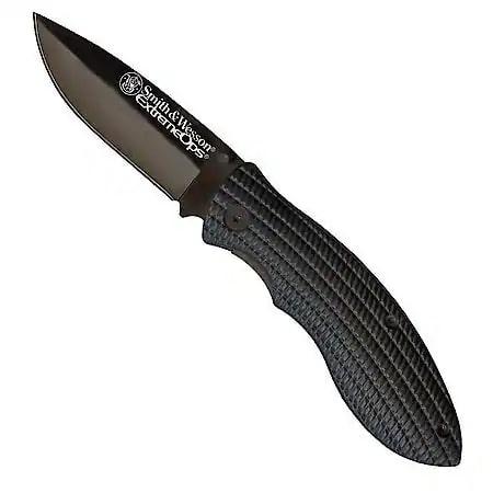 Smith & Wesson Extreme Ops Liner Lock Folding Knife 3-1/4 Drop Point Blade-img-0