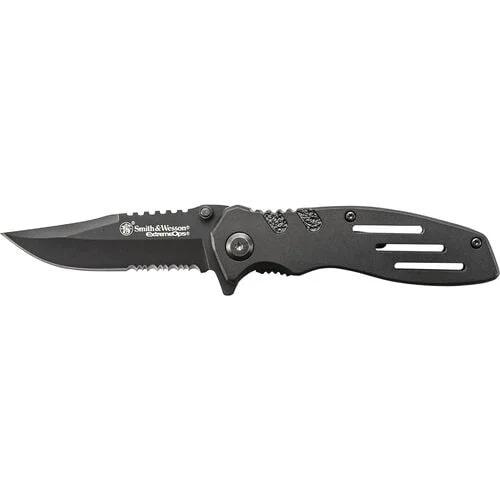 Battenfeld Knives Smith & Wesson Extreme Ops Liner Lock Folding Knife 3 1/10" Blade Black