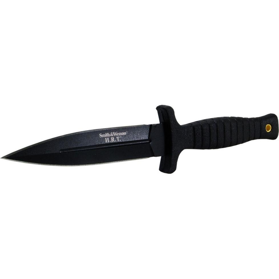 Smith & Wesson H.R.T. False Edge Fixed Knife 4-7/10 Dagger Blade Black