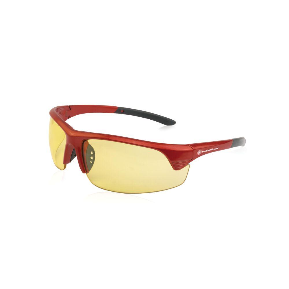 Smith & Wesson Corporal Shooting Glasses Half Frame Red with Amber Lens-img-1