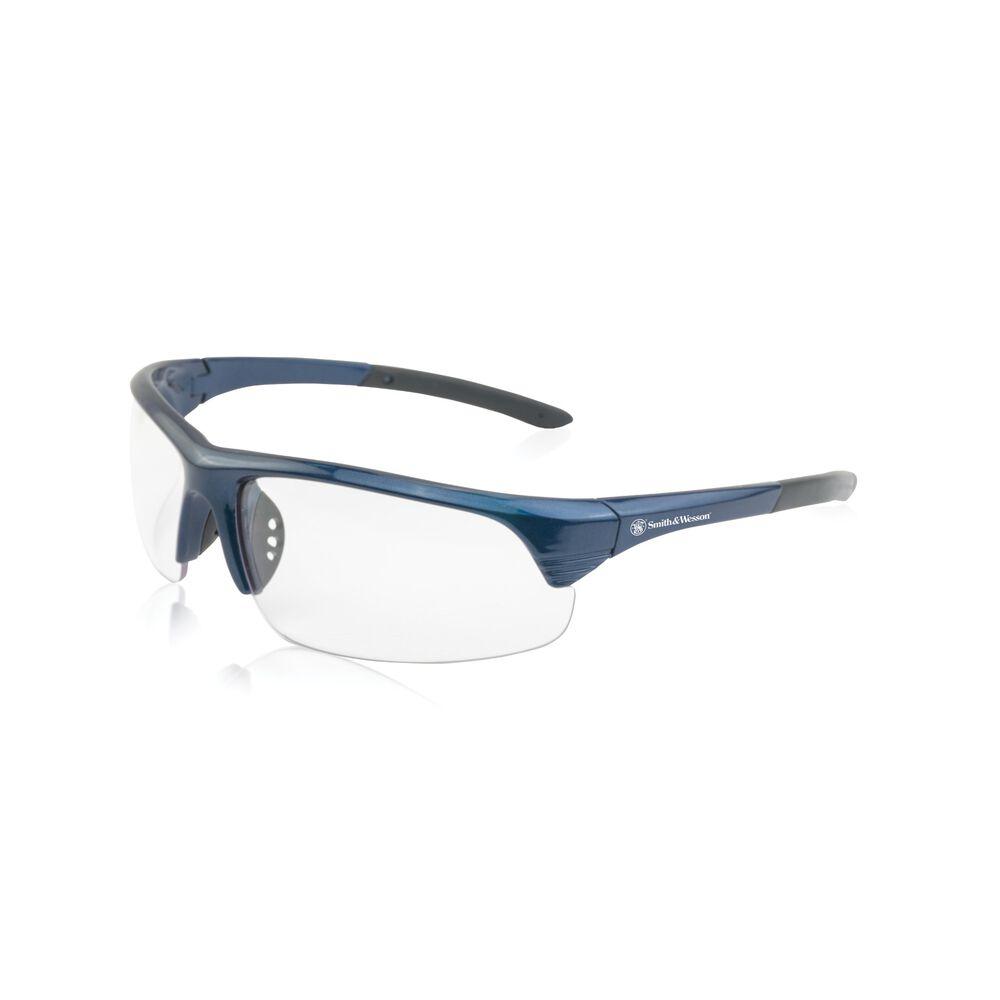 Smith & Wesson Corporal Shooting Glasses Half Frame Blue with Clear Lens-img-1