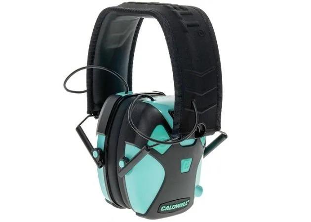 AOB Caldwell E-Max Pro 23db Electronic Earmuffs-Aqua