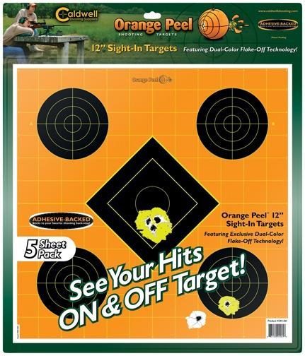 Battenfeld Technologies Caldwell Orange Peel Targets Sight-In Target - 12 5/Pack