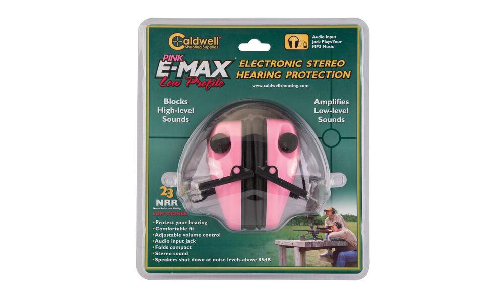 AOB Caldwell E-MAX Low Profile Hearing Protection - Pink