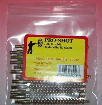 Pro-Shot Benchrest Phosphorus Bronze Rifle Cleaning Brushes (8/32 Thread)-img-0