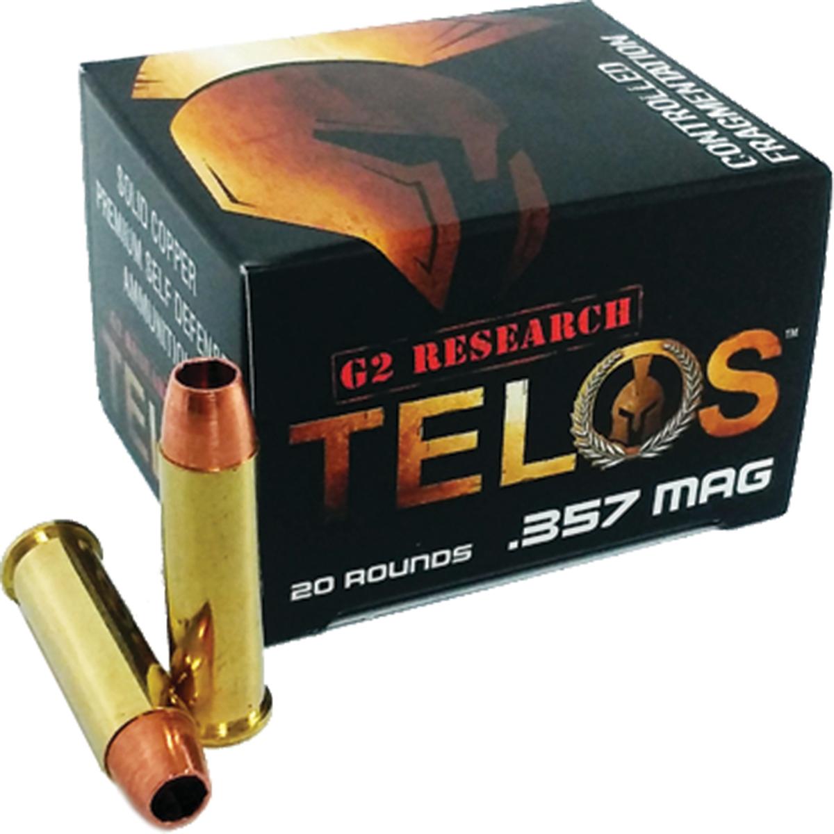 G2 Research Telos 357 Mag Ammunition 20 Rounds 105 Grain Lead Free Copper-img-0