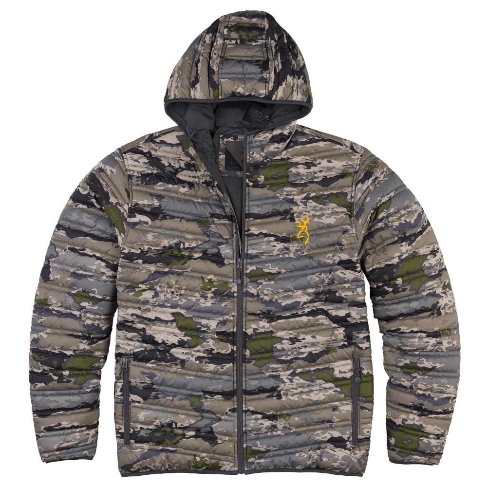 Browning Packable Puffer Jacket Medium OVIX Camo Polyester PrimaLoft