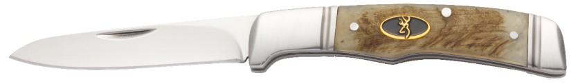 Browning Joint Venture Pocket Knife Jigged Sheep Horn - 3-img-0