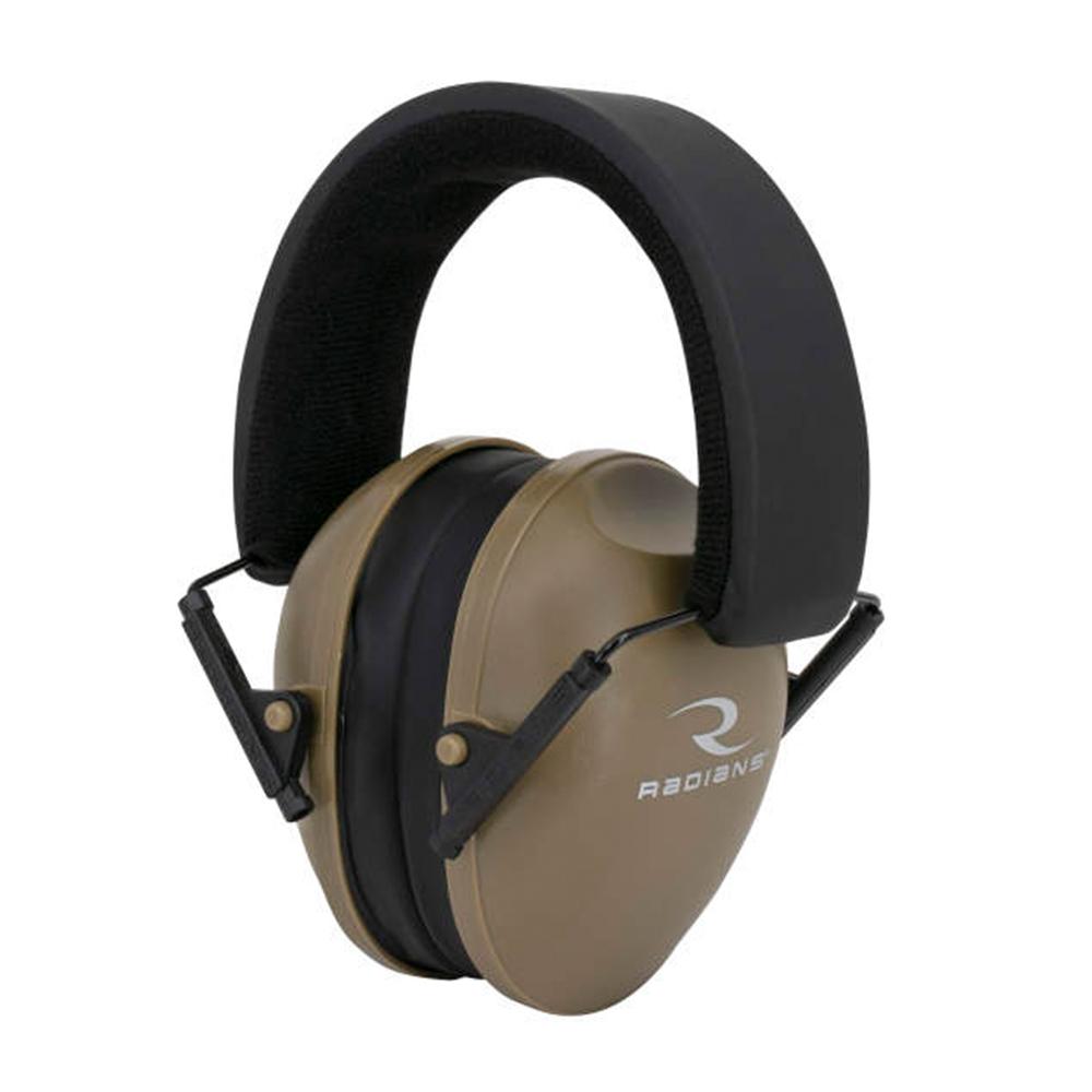 Radians LS0840CS Lowset 21 Earmuff, Tan, Lightweight, Compact Folding, Adjustable Headband, NRR 21dB