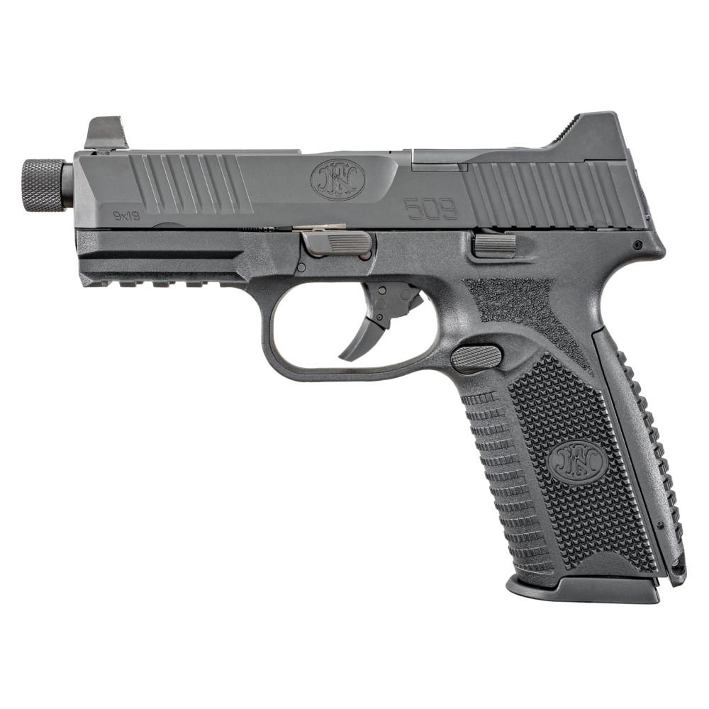 FN USA FN 509 Tactical Handgun 9mm Luger 17rd & 24rd Magazines (2) 4.5" Threaded Barrel Black NMS