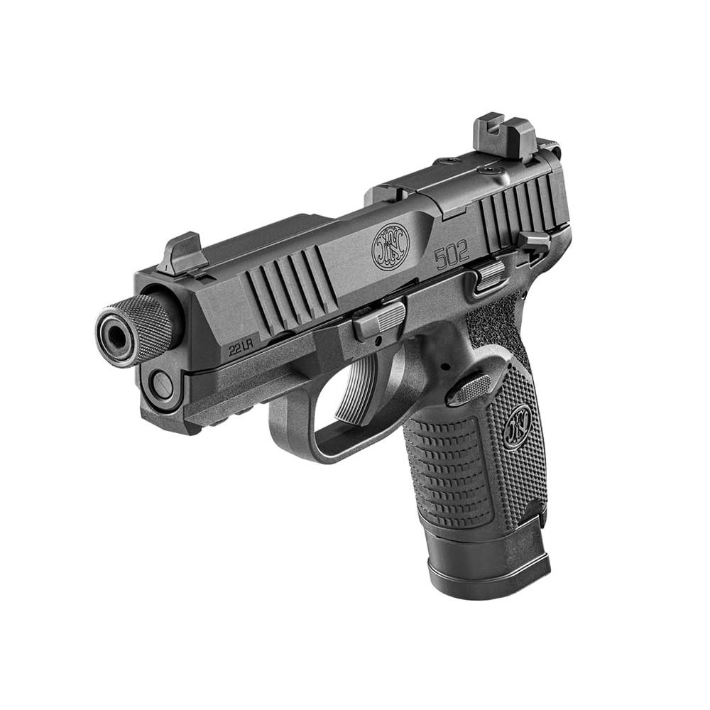 FN USA 502 Tactical Handgun .22 LR 10rd Magazines (2) 4.6" Threaded Barrel Black