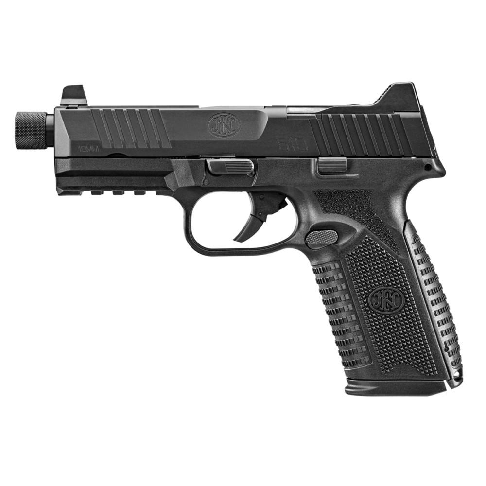 FN USA FN 510 Tactical Handgun 10mm 10rd Magazines (2) 4.71" Threaded Barrel Black NMS Night Sights