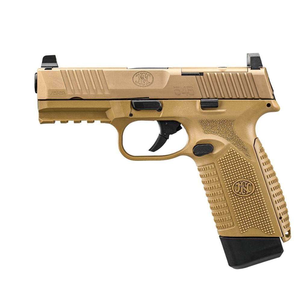 FN USA FN 545 MRD NMS Handgun .45 ACP 10rd Magazines (2) 4.1" Barrel FDE