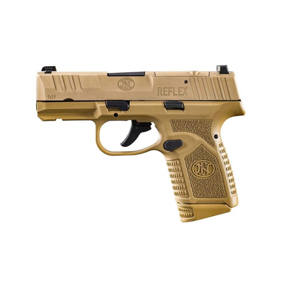 FN USA FN Reflex MRD Handgun 9mm Luger 10rd Magazines (2) 3.3" Barrel FDE NMS