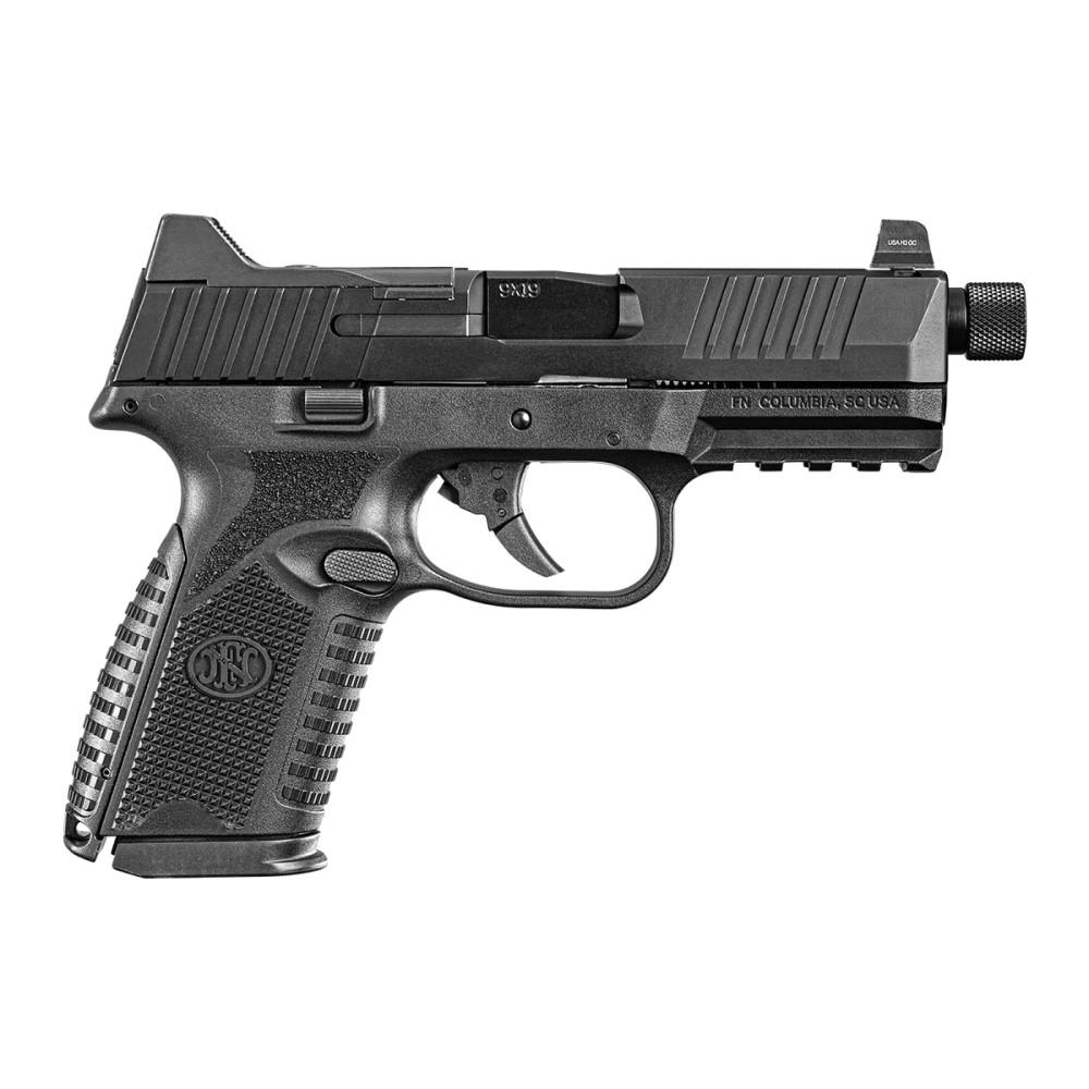 FN USA FN 509M Tactical Bundle Handgun 9mm Luger 15rd (1) & 24rd (4) Magazines 4.5" Threaded Barrel Black Optics Ready