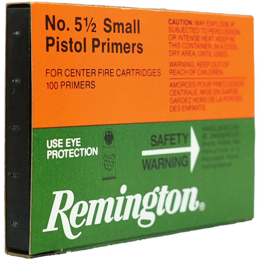 Remington 22626 Nickel Small Pistol Primers No. 5.5, 1000 Pack, 0.0001" Tolerance, Maximum Sensitivity - Remington - .357 MAGNUM