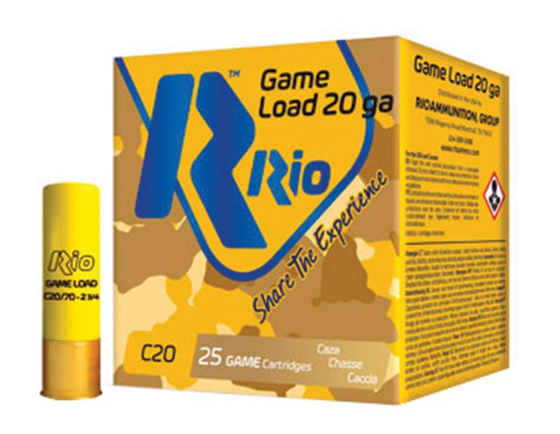 Rio Field Low Recoil Shotshells 20 ga 2-3/4 1oz  #7.5 1180 fps 25/ct