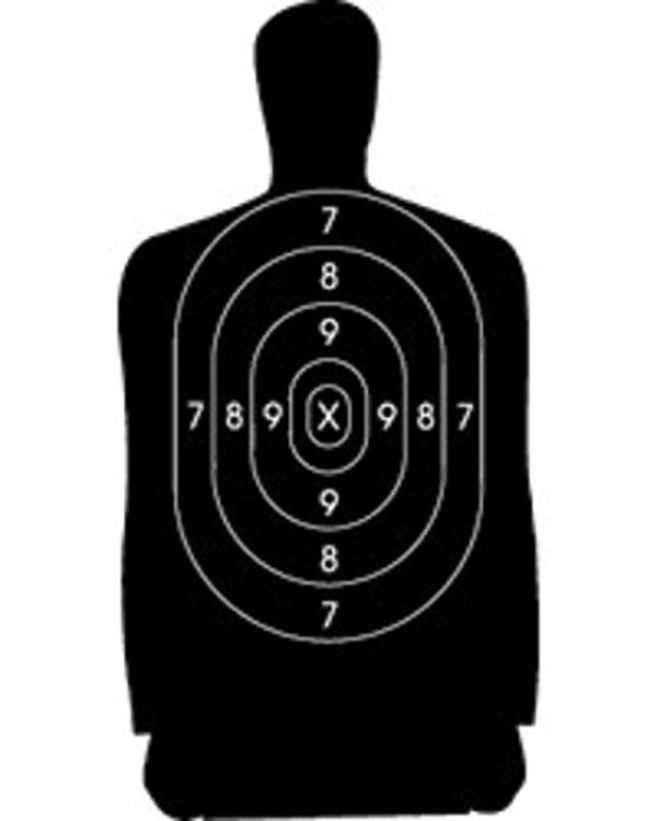 Speedwell Official NRA Police Qualification Silhouette Reduced 25 yd. 500/-img-1