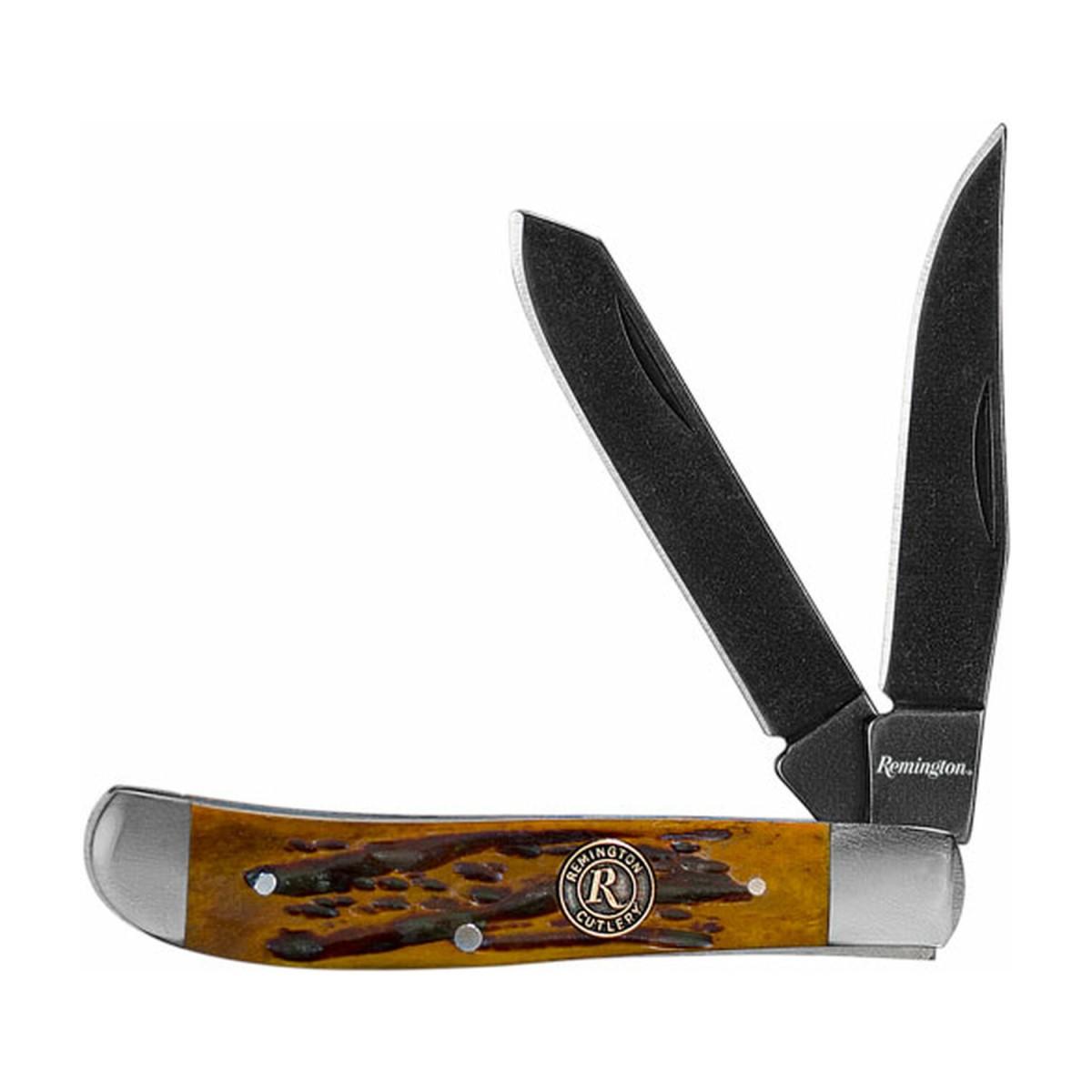 Remington Back Woods Trapper Folder Knife 3 1/2" Blade Brown-img-1