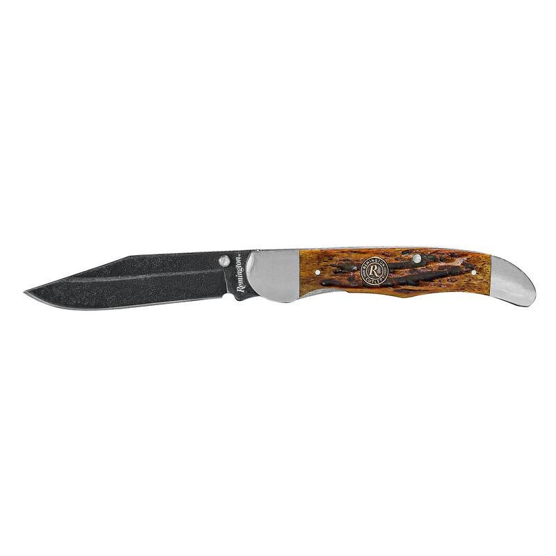 Remington Back Woods Lock Back Folding Knife Clip Point Blade-img-0