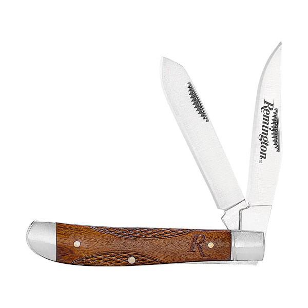 Remington Woodland Trapper Folding Knife 3.5" Blade Wood-img-1