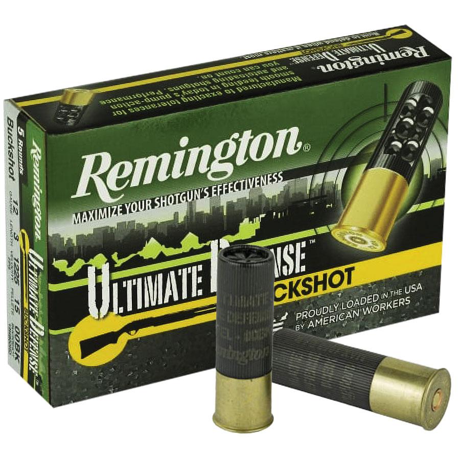 Remington Ammunition 20639 Ultimate Defense Buckshot 12 Gauge 3" 4 Buck Shot 5 Per Box/ 20 Cs - Remington Arms Company, LLC - BUCKSHOT