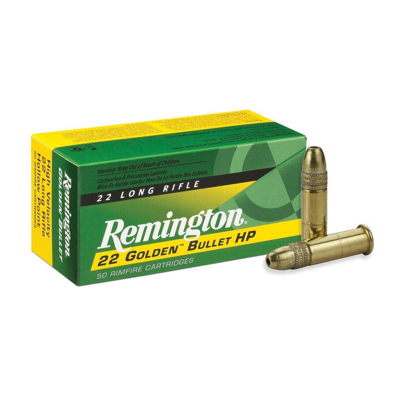 Remington Golden Bullet Rimfire Ammunition .22 LR 36 gr PLHP 1280 fps 50/ct-img-1