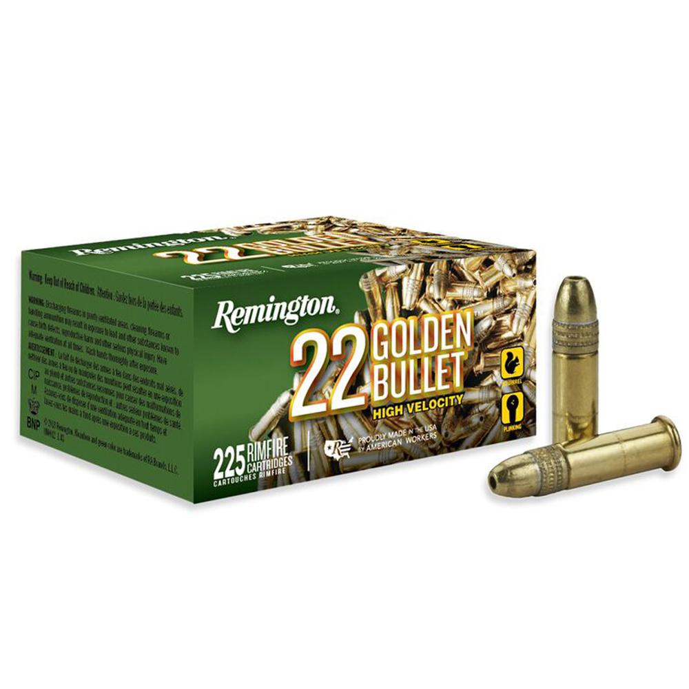 Remington Golden Bullet Rimfire Ammunition .22 LR 36 gr. HP 1280 fps 225/ct-img-1
