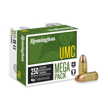 Remington UMC 23777 Remington 9mm Luger Ammunition 9x19 250RD/BOX-img-0