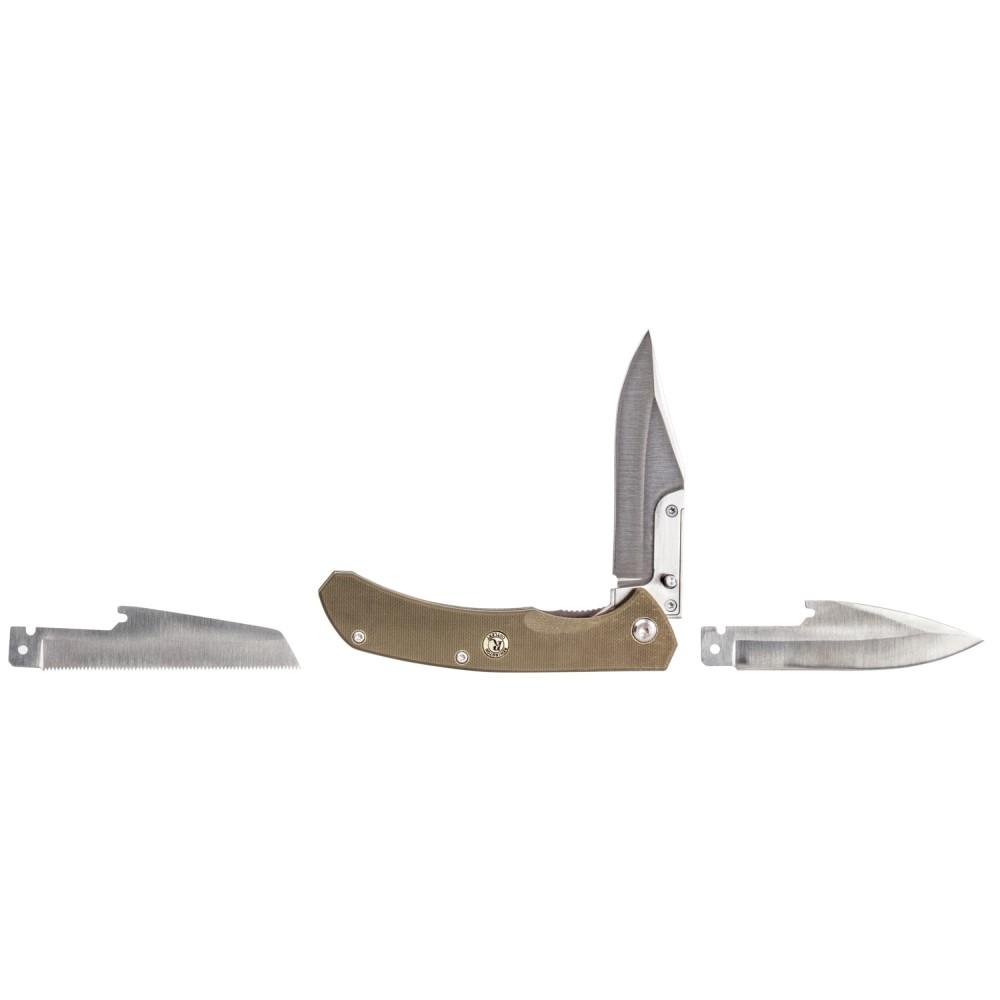 Remington RXB Liner Lock Folding Knife 4-1/2" Multi Blade OD Green-img-1