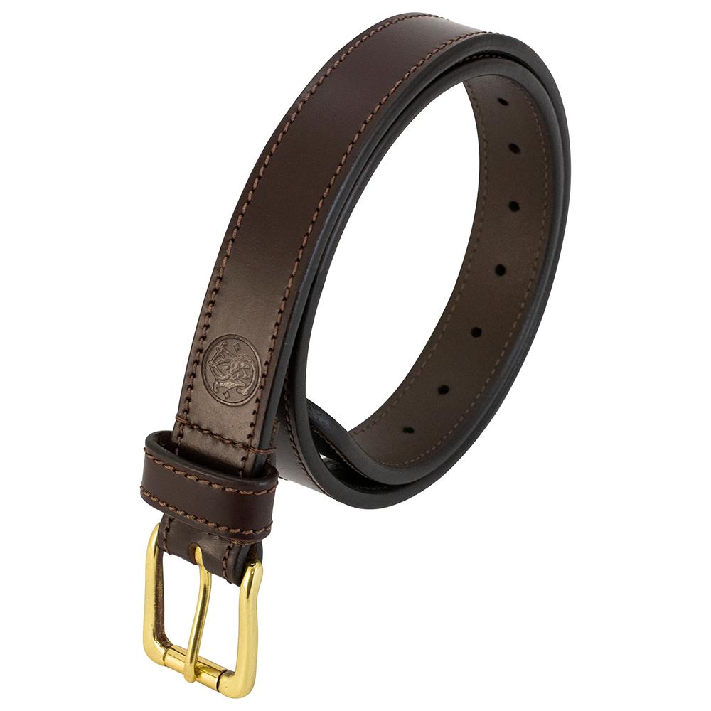 Cameleon 49343 Men's EDC Belt 42/44 Brown Leather Brass Buckle