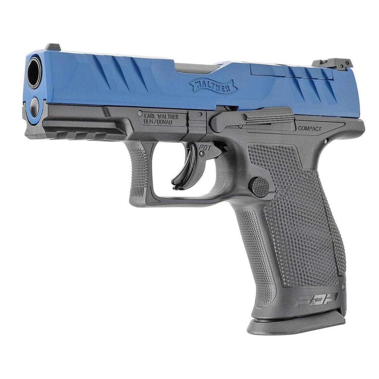 Umarex 2292192 T4E Walther PDP .43 Cal Paintball Marker, 4" Barrel, Blue - Umarex - .43