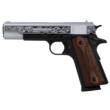 1911A1 Service 45 45ACP Full Size Filigree stainless steel engr 2 Tone