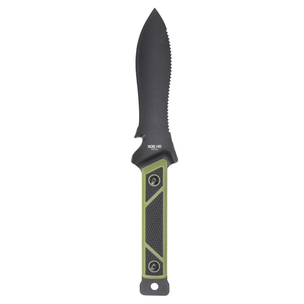 SOG Knives Rip Tide Fixed Knife 6-1/2 Spear Point Blade Black Green
