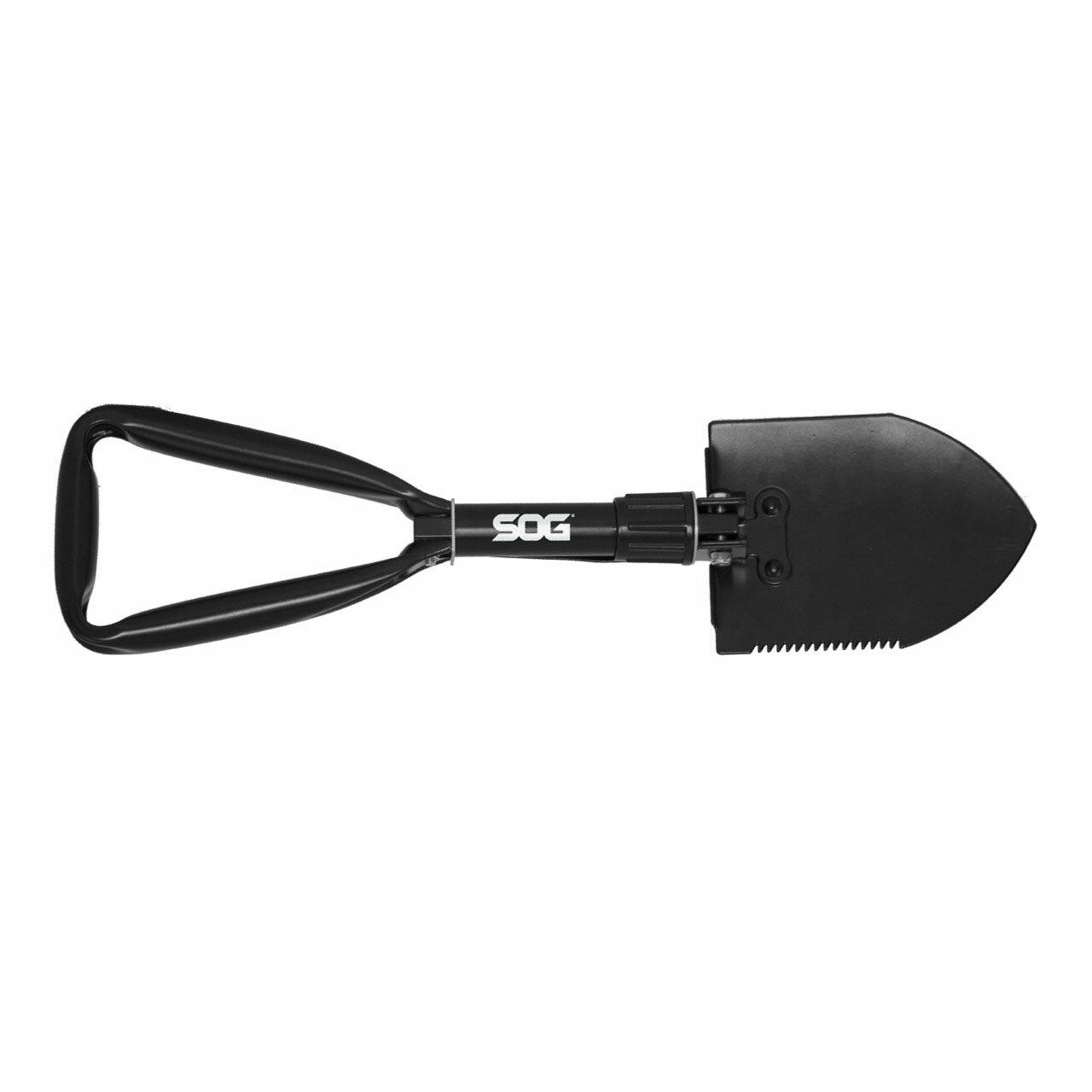 S.O.G SOGF08N Entrenching Tool Folding Shovel Plain/Serrated Blade Black-img-0