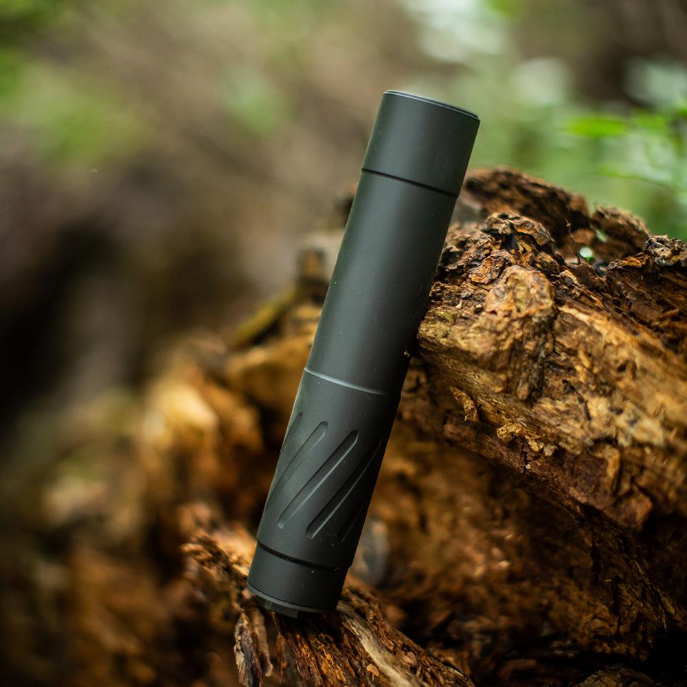 Banish 46 V2 Direct Thread Suppressor w/Mount .460 Titanium/Stainless Steel 5/8"x24 Black 8" Length 46 Caliber