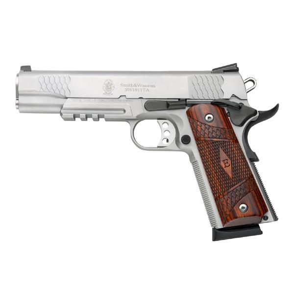 Smith & Wesson 108411U M1911TA .45 ACP 8+1 5" Barrel Wood Grips Used