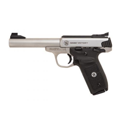 Smith & Wesson SW22 Victory Target Model Handgun .22 LR 10rd Magazines (2) 5.5" Barrel Silver with Black Grip MA…