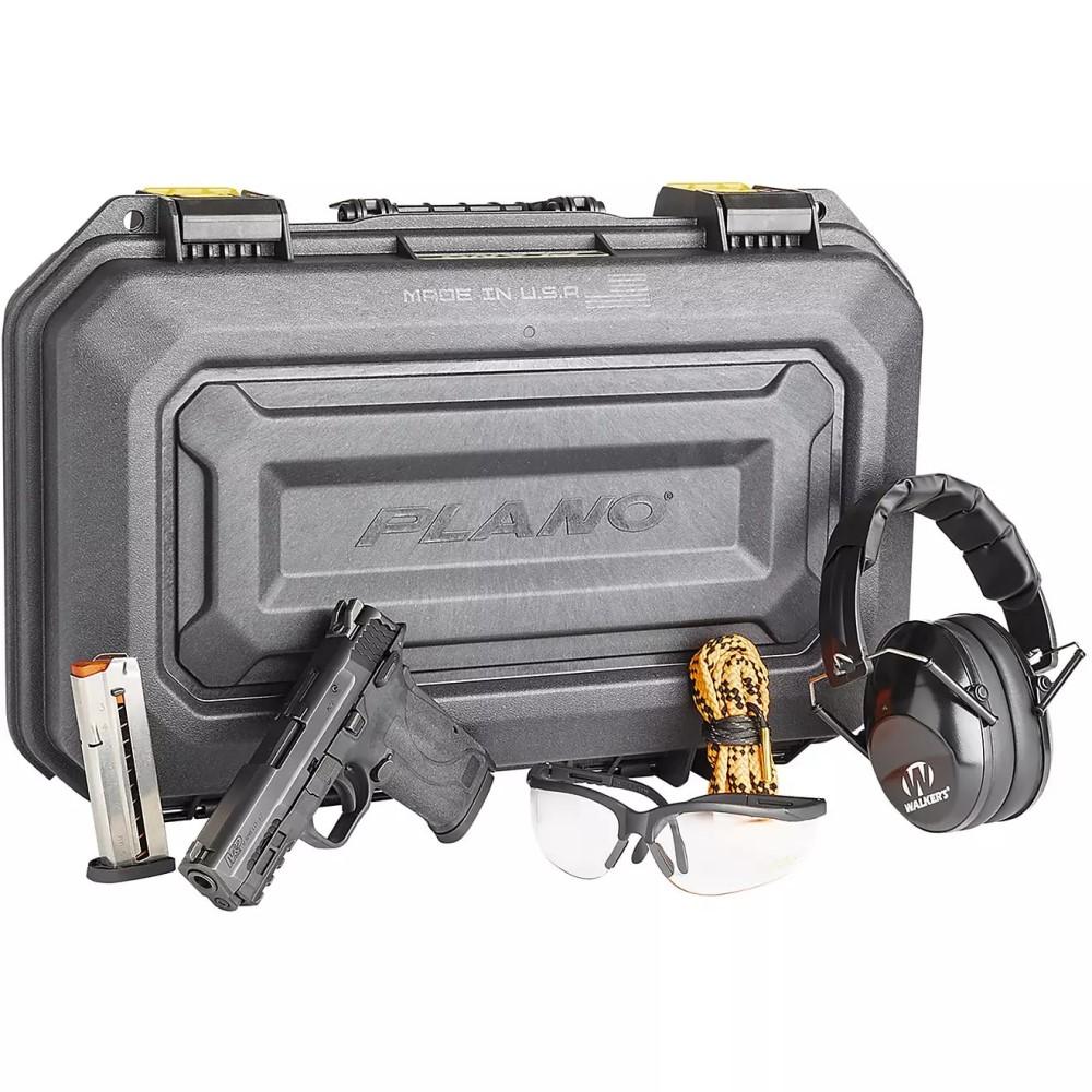 Smith & Wesson M&P 9 Shield EZ Bundle Handgun Kit 9mm Luger 8rd Magazine 3.675 Barrel Black with Plano Case Walker Glasses Earmuffs USED