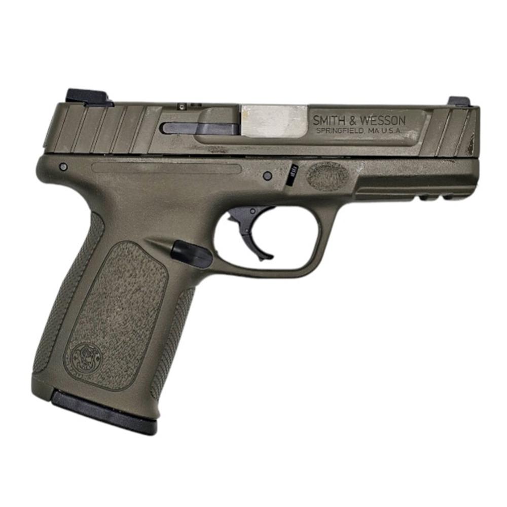 USED Smith & Wesson SD9VE Handgun 9mm Luger 10rd Magazine 4 Barrel OD Green CA Comp