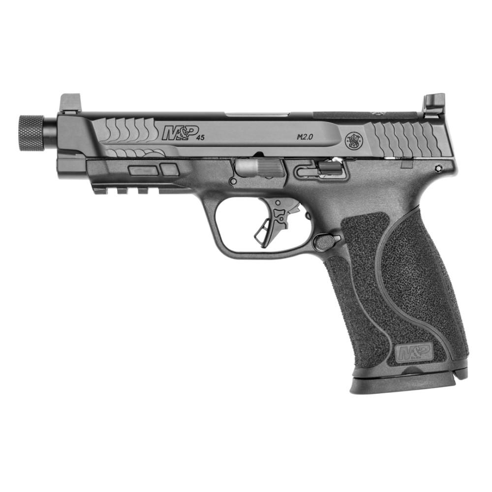 Smith & Wesson M&P 45 M2.0 Full Size Handgun 45 Auto 10rd Magazines(2) 5" Threaded Barrel Black Finish .45 ACP