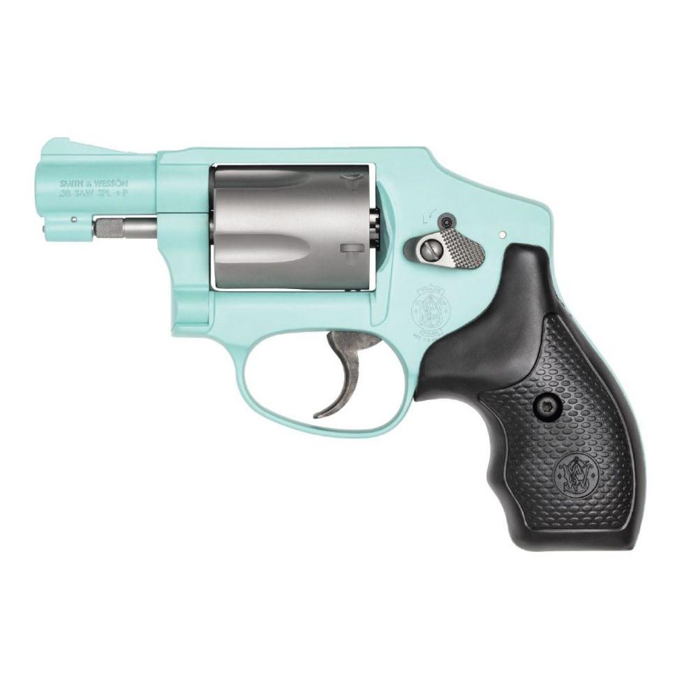 S&W 13631U 642 Revolver 38 Special 1 7/8" Robin's Egg Blue Carakote